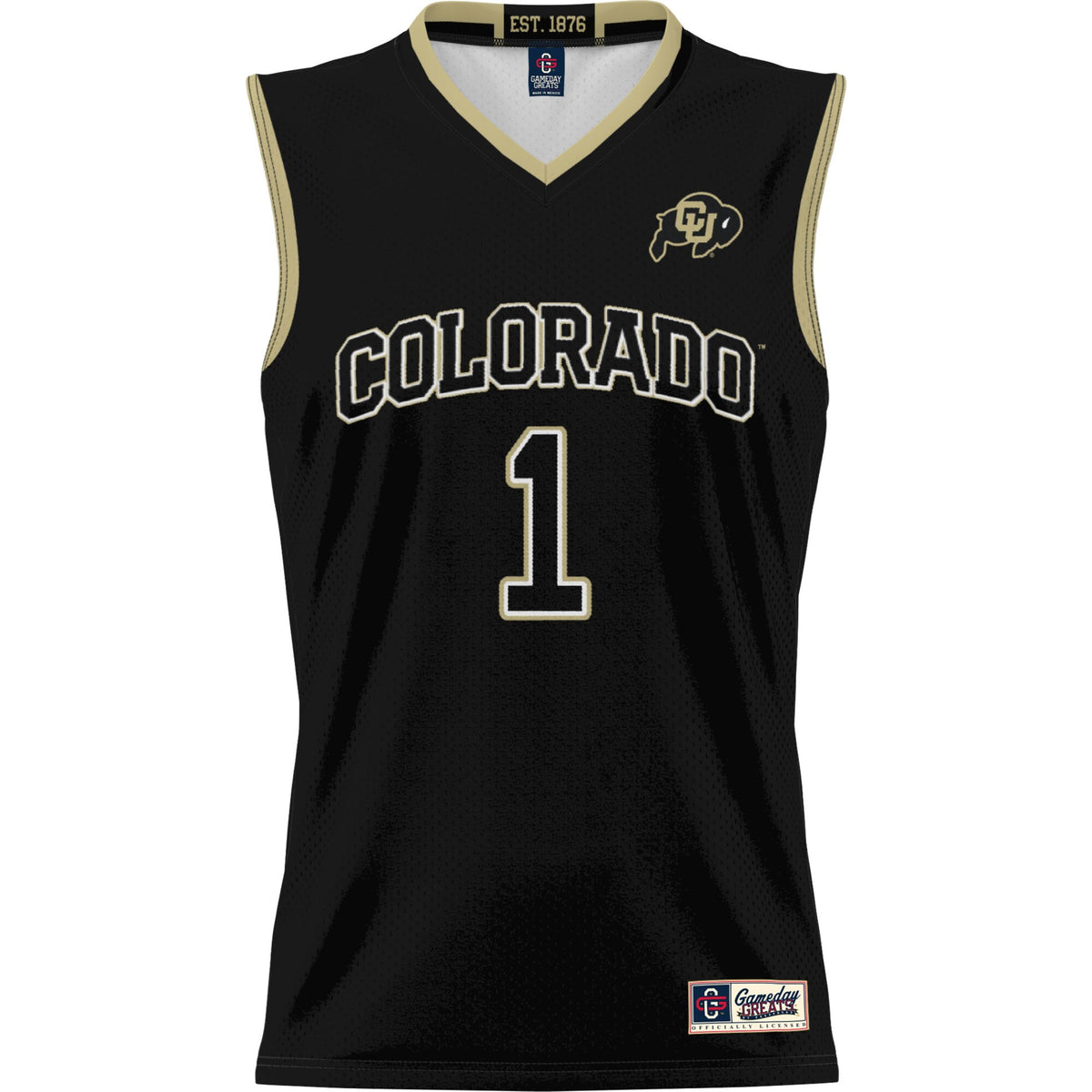 #1 Colorado Buffaloes GameDay Greats Replica Lightweight Basketball Jersey - Black