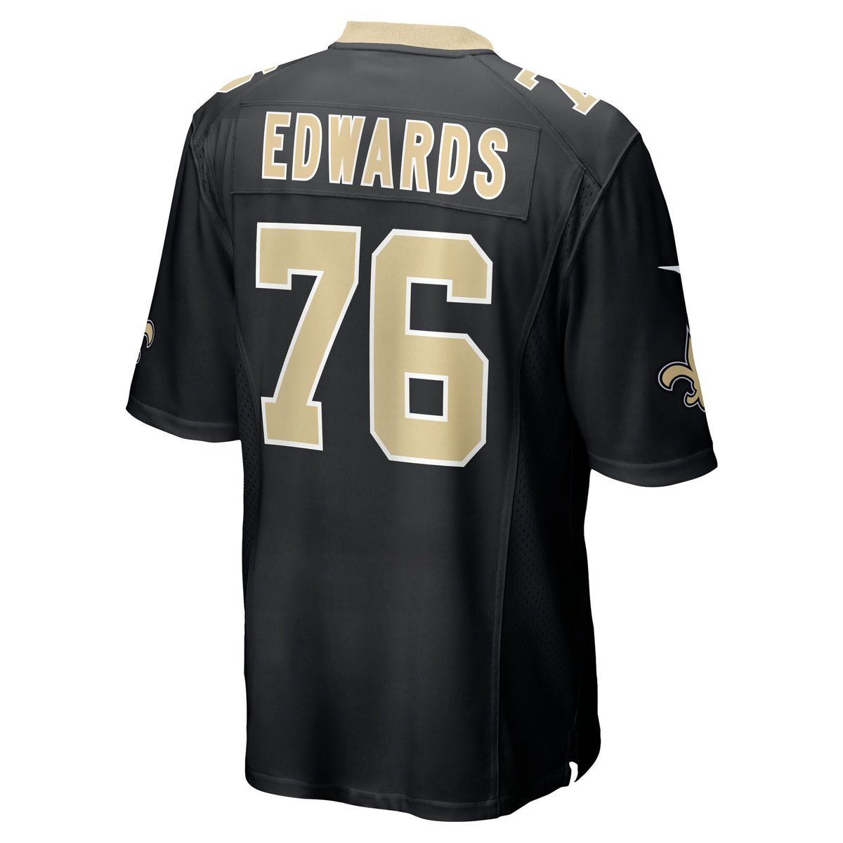 New Orleans Saints David Edwards Black Team Game Jersey