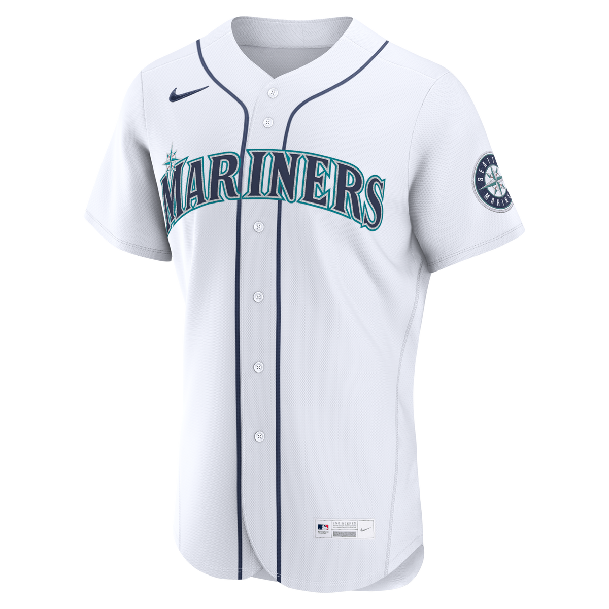 Seattle Mariners White Home Authentic Custom Jersey