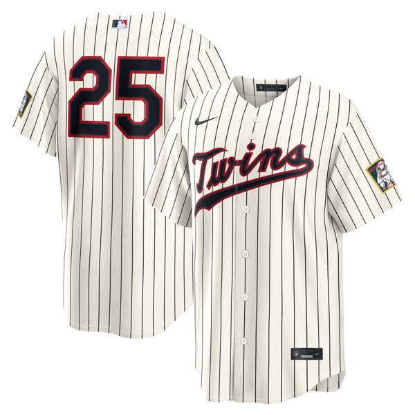 Minnesota Twins Byron Buxton Nike Cream 2026 Field of Dreams Stadium Jersey