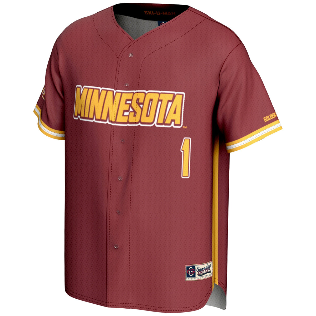 #1 Minnesota Golden Gophers GameDay Greats Lightweight Baseball Jersey - Maroon