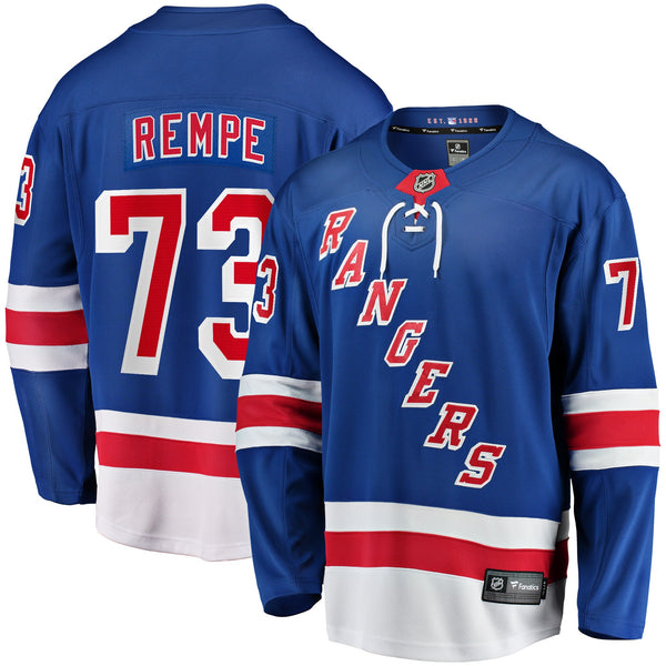 New York Rangers Matt Rempe Fanatics Blue Home Breakaway Jersey