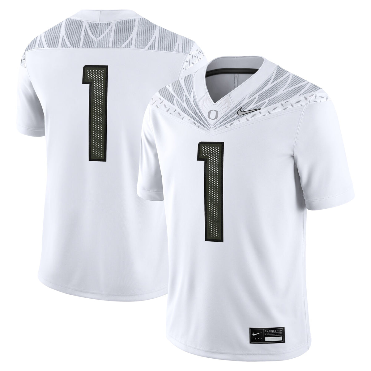 #1 Oregon Ducks Game Jersey - White