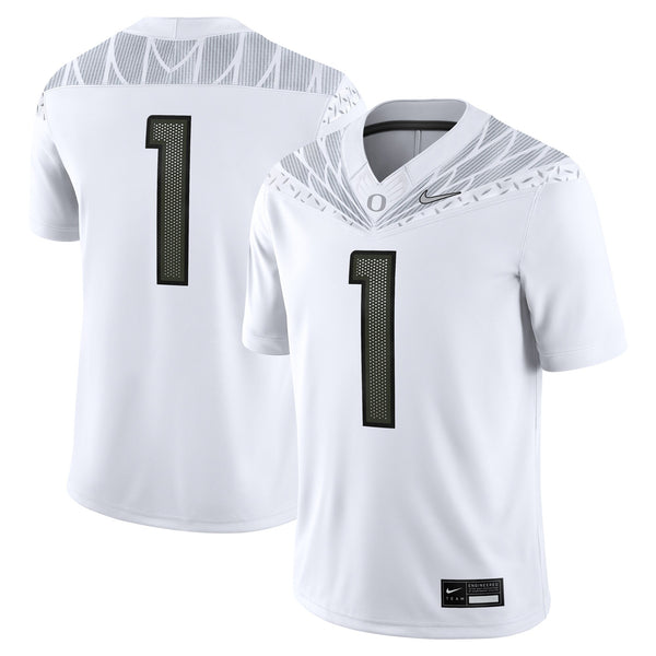 #1 Oregon Ducks Game Jersey - White