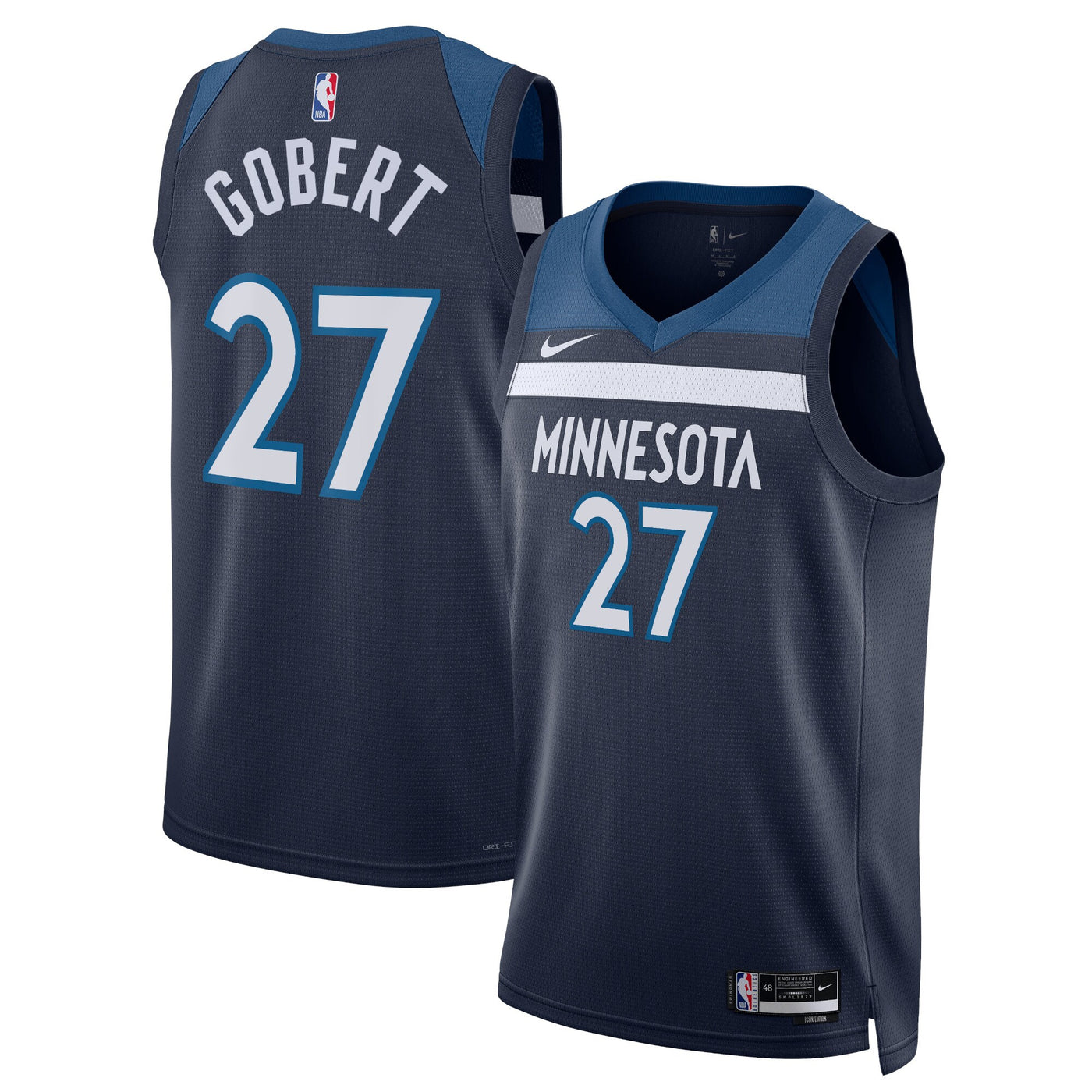 Minnesota Timberwolves Nike Icon Edition Swingman Jersey - Navy - Rudy Gobert