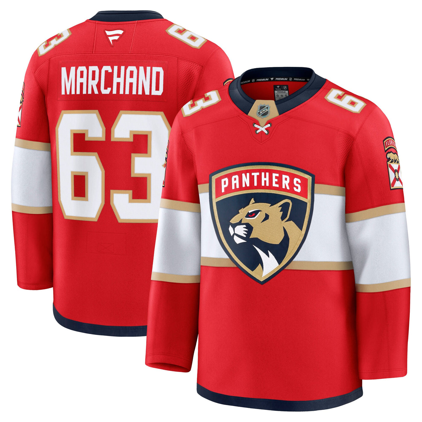 Florida Panthers Brad Marchand Fanatics Red Home Premium Jersey