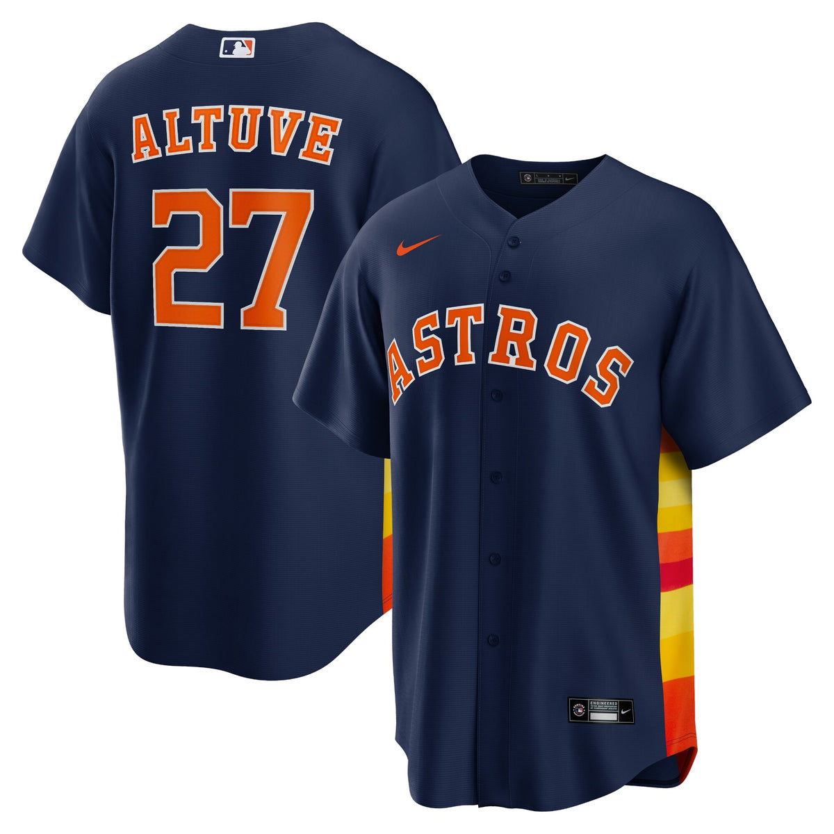 Houston Astros Jose Altuve Navy Alternate 2 Replica Jersey