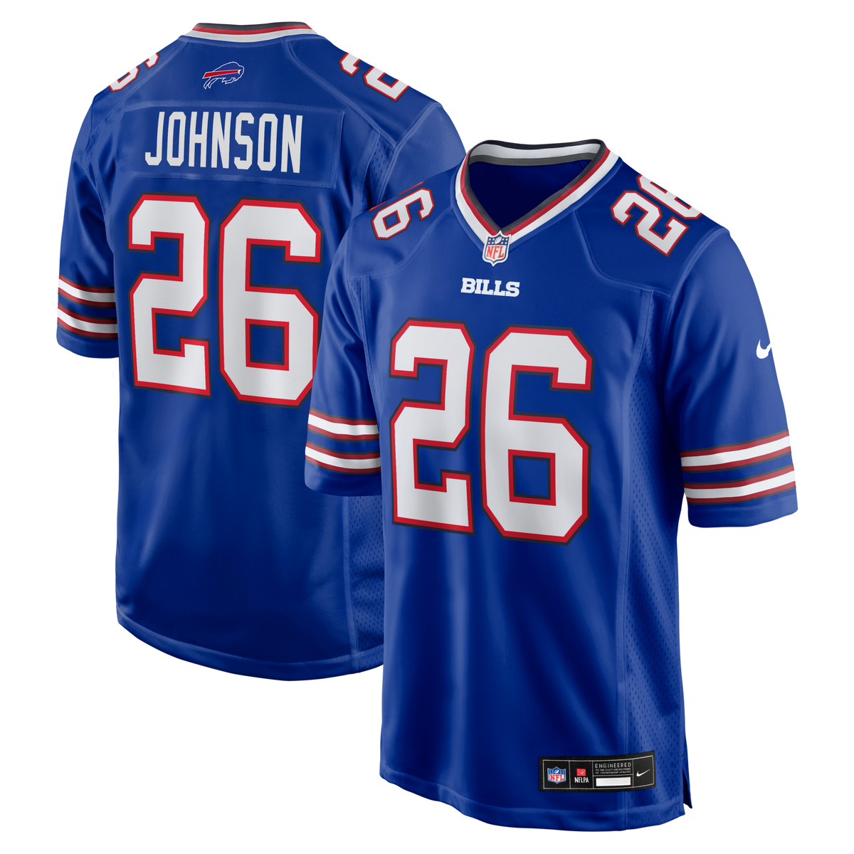 Buffalo Bills Ty Johnson Royal Team Game Jersey