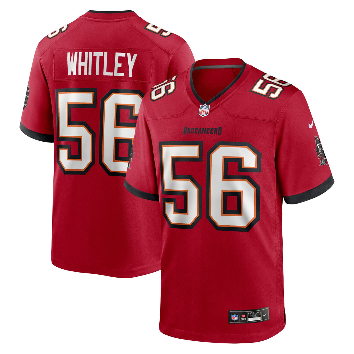 Tampa Bay Buccaneers Benton Whitley Red Team Game Jersey
