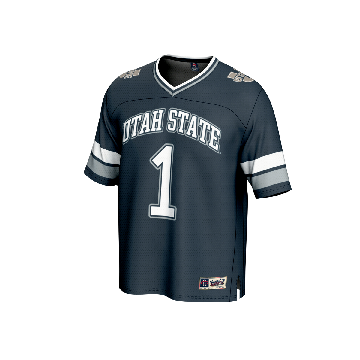 #1 Utah State Aggies GameDay Greats Collegiate Football Fashion Jersey - Navy