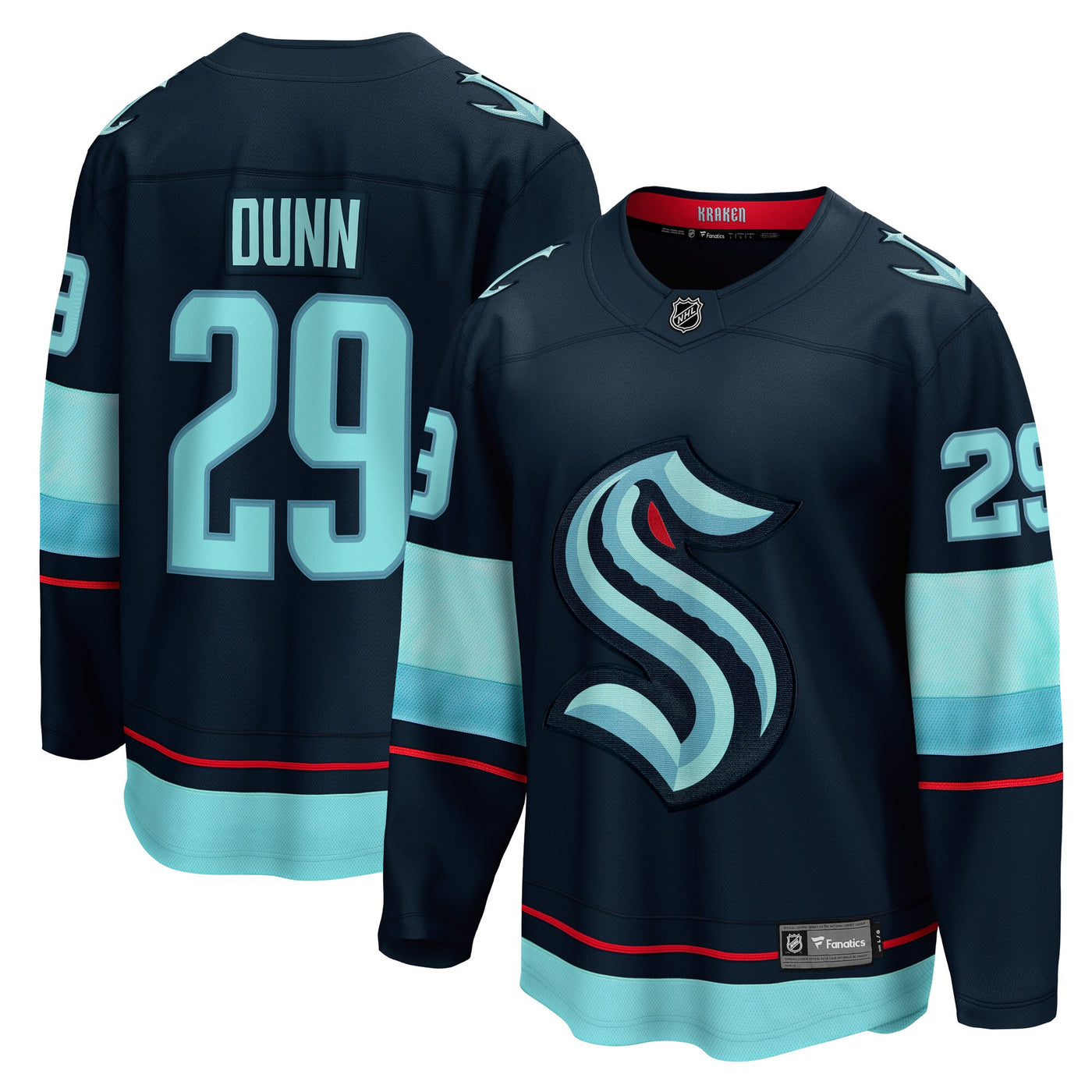 Seattle Kraken Vince Dunn Fanatics Deep Sea Blue Home Breakaway Player Jersey