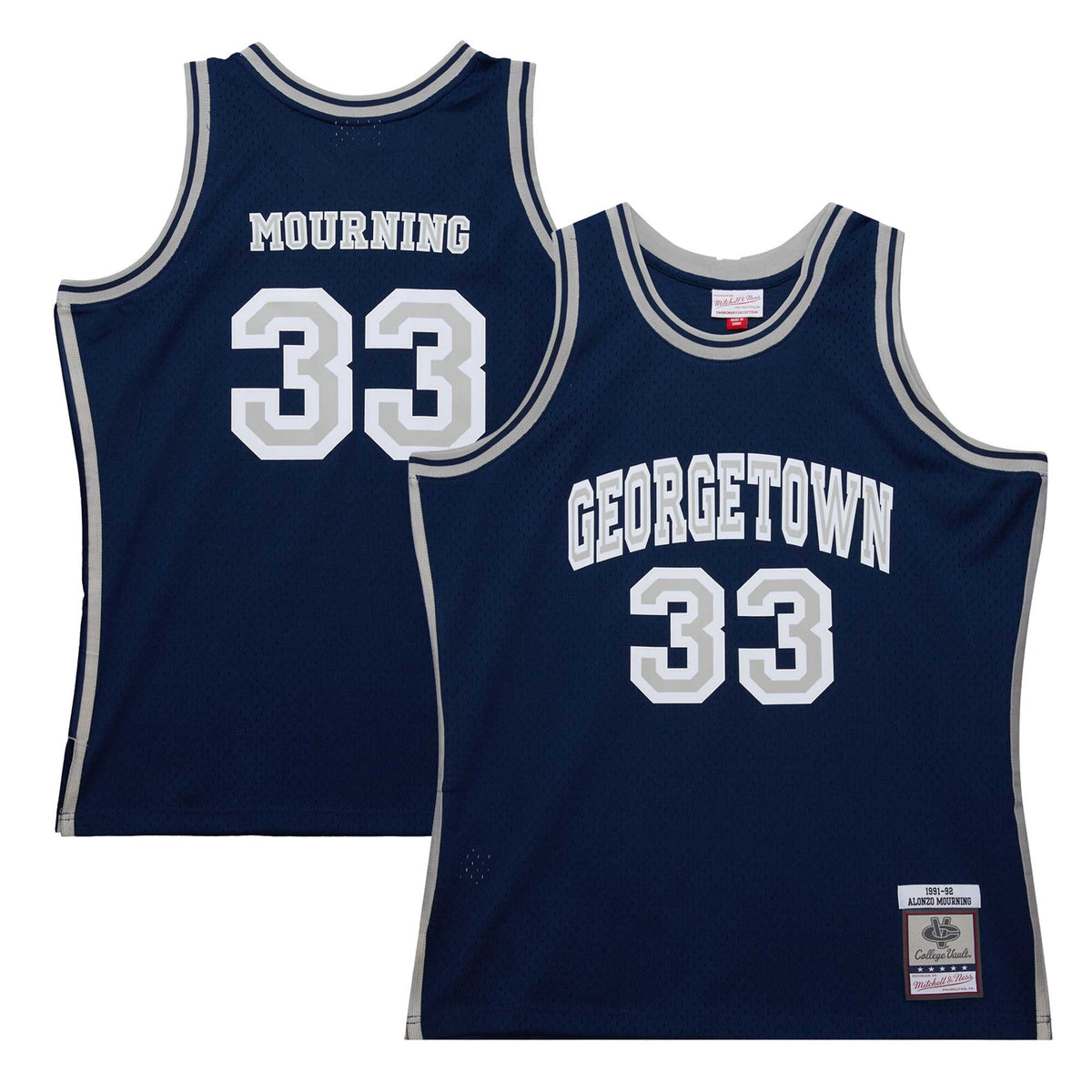 Alonzo Mourning Georgetown Hoyas Mitchell & Ness 1991/92 Swingman Player Jersey - Navy