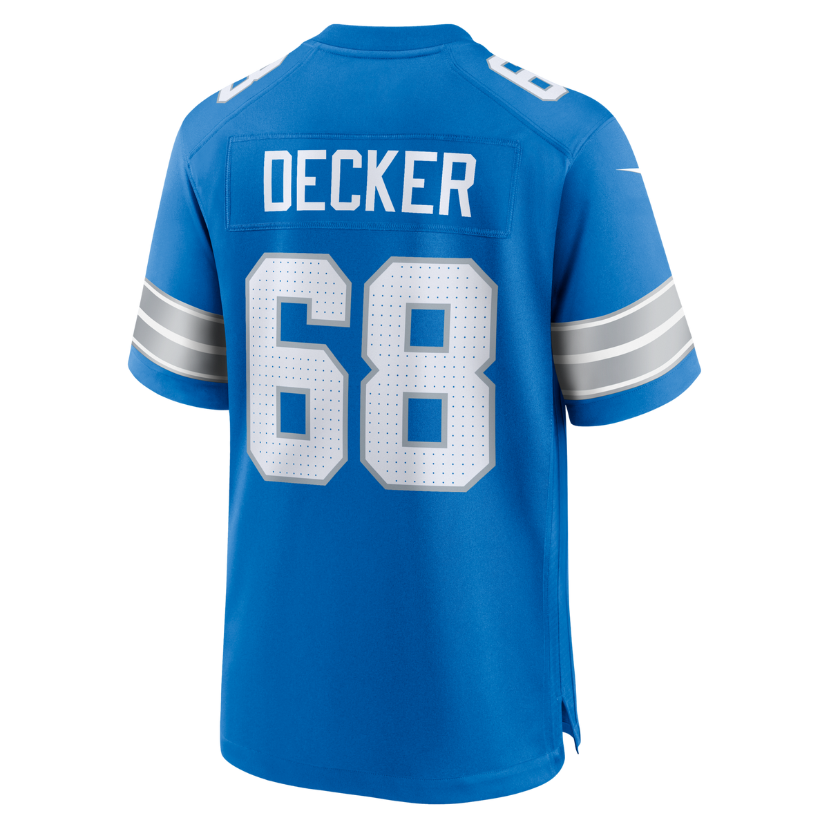 Detroit Lions Taylor Decker Blue Team Game Jersey