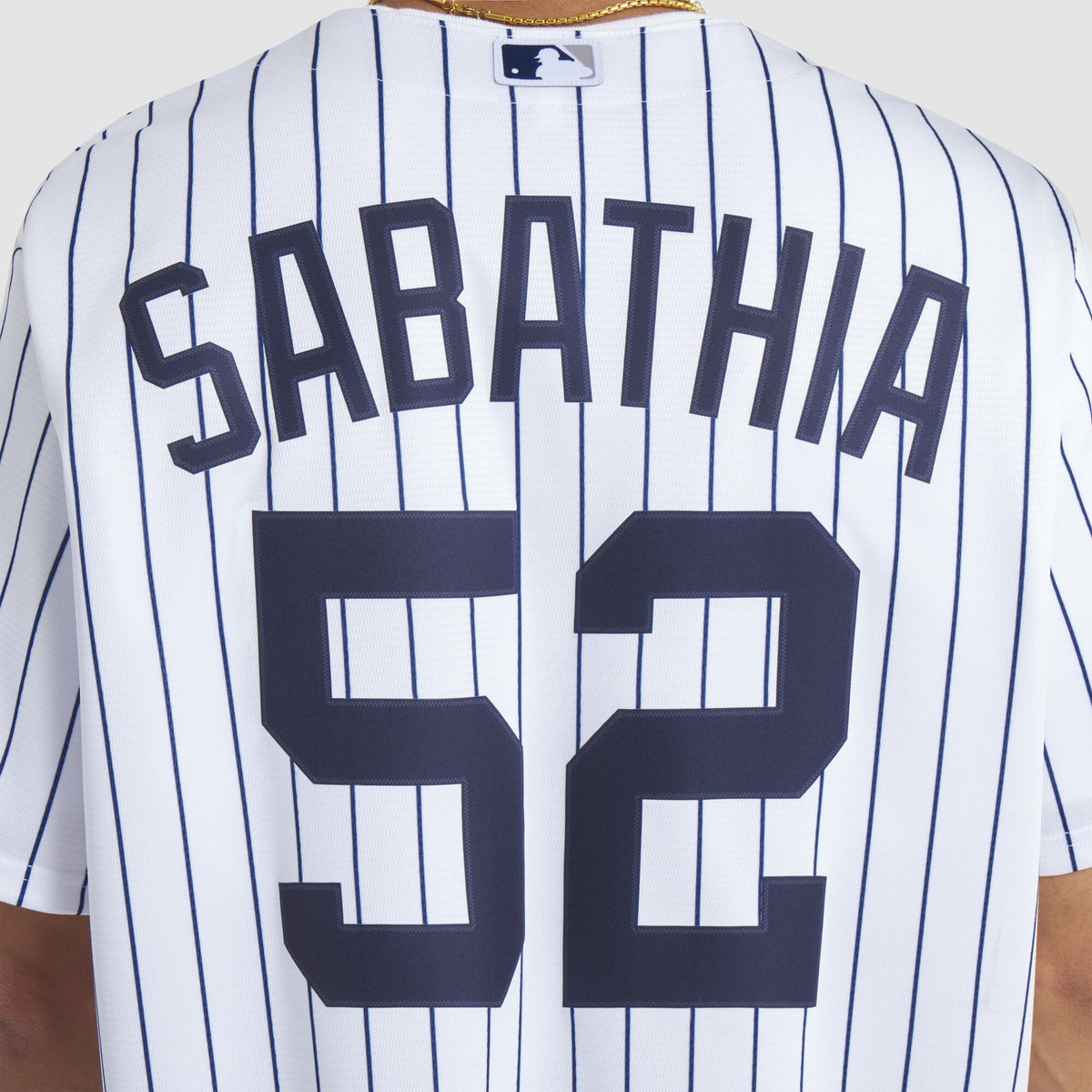 New York Yankees CC Sabathia White 2025 Baseball Hall of Fame Name & Number Retired Replica Jersey