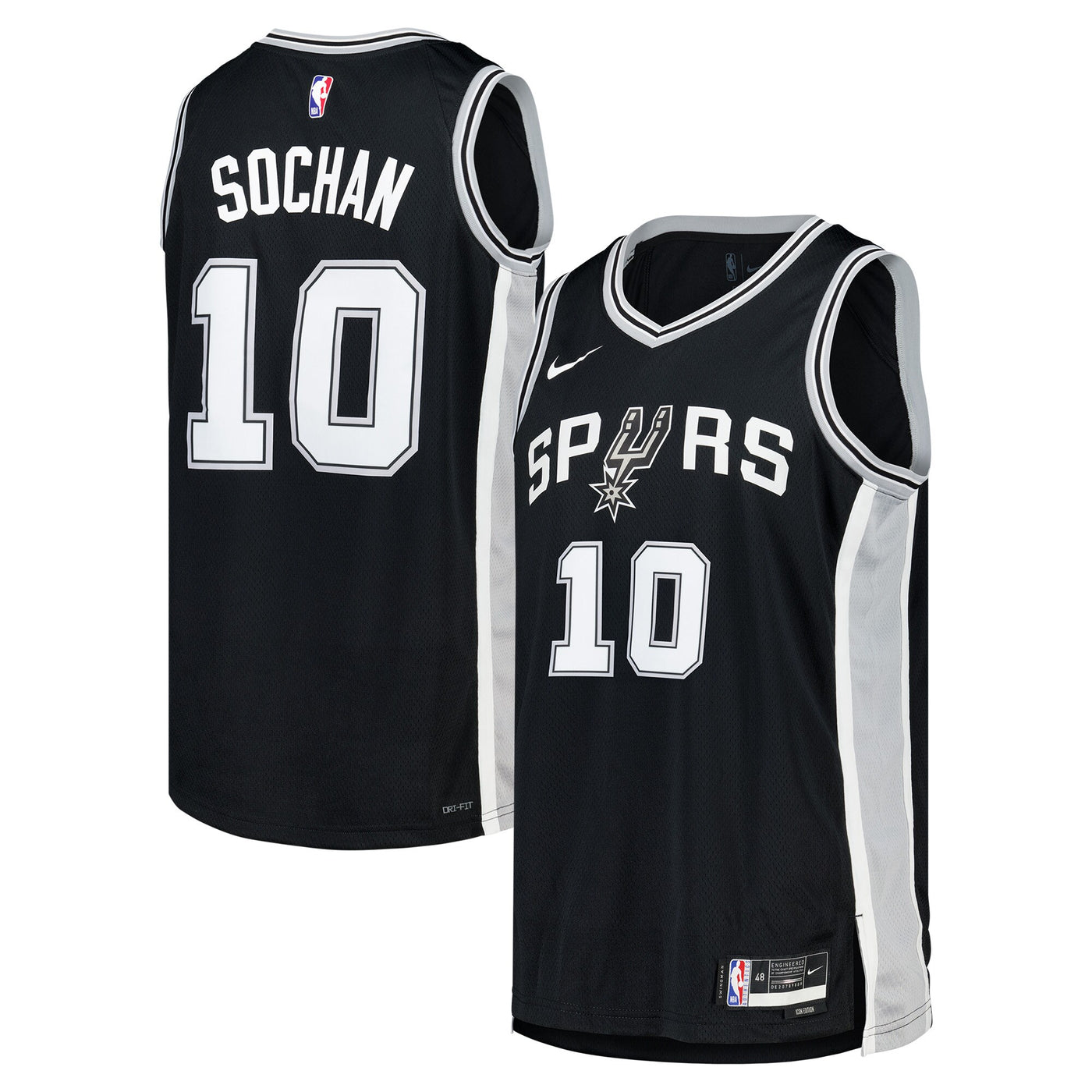 San Antonio Spurs Nike Icon Jersey - Jeremy Sochan