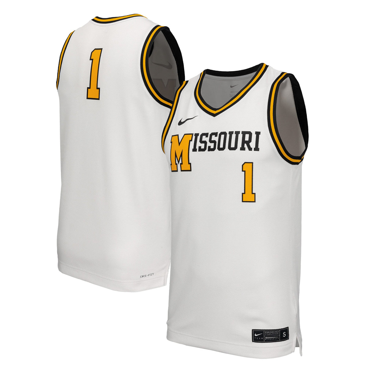 Missouri Tigers Retro Replica Basketball Jersey - White