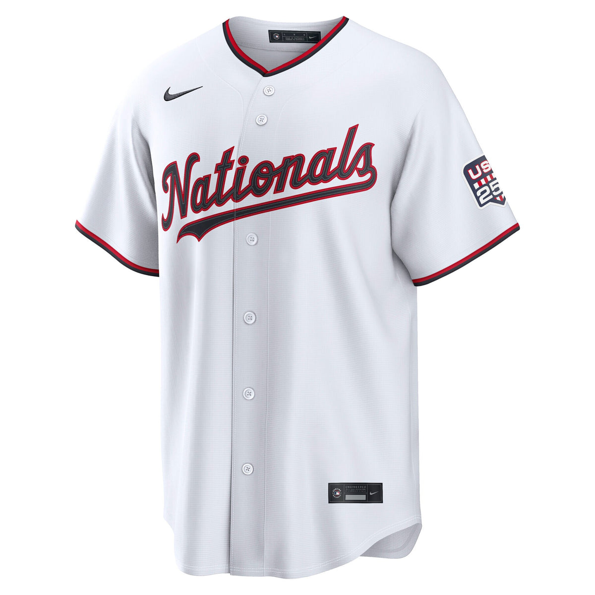 Fourth of July Washington Nationals James Wood White USA 250 Stadium Jersey