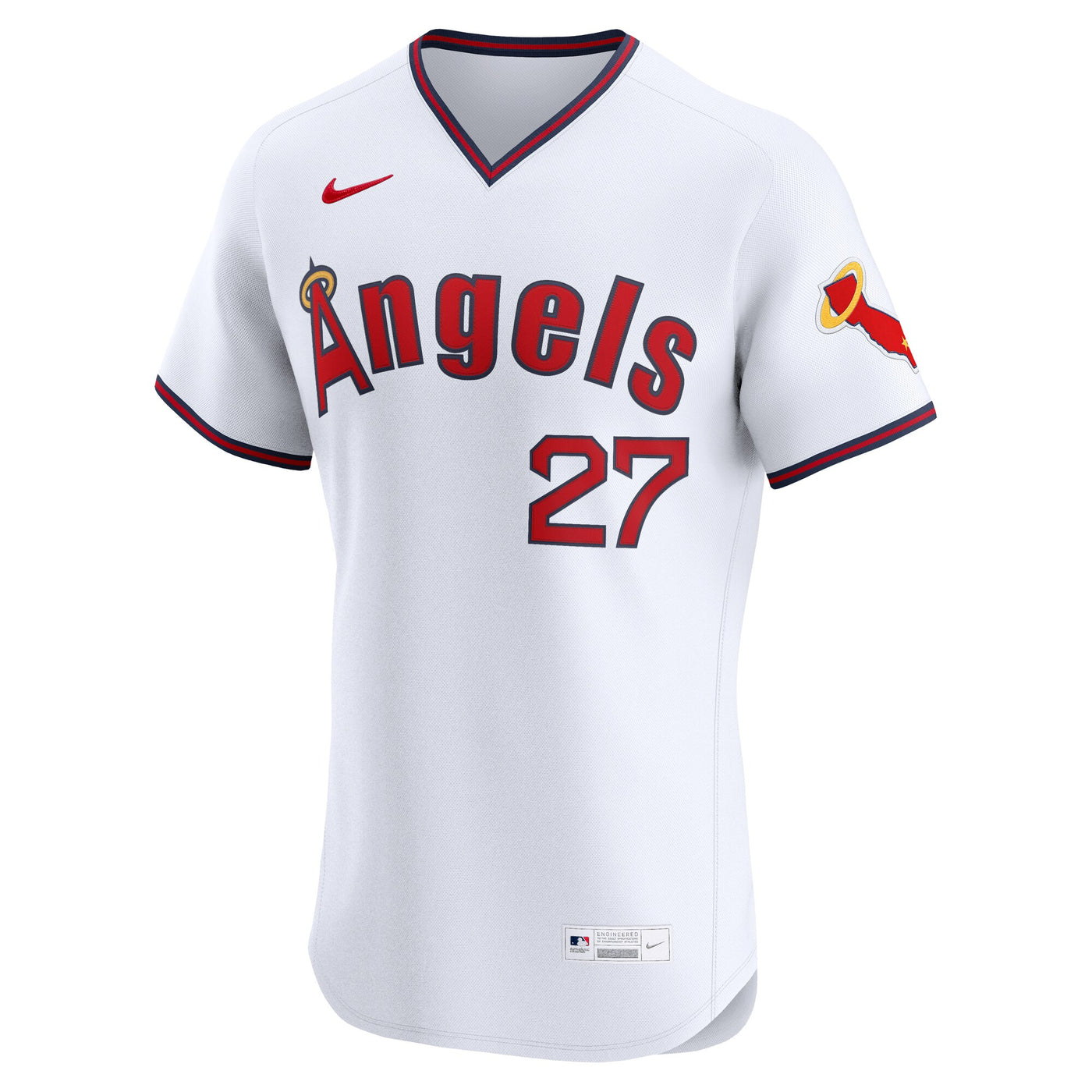 Los Angeles Angels Mike Trout Nike White Alternate 2 Elite Jersey