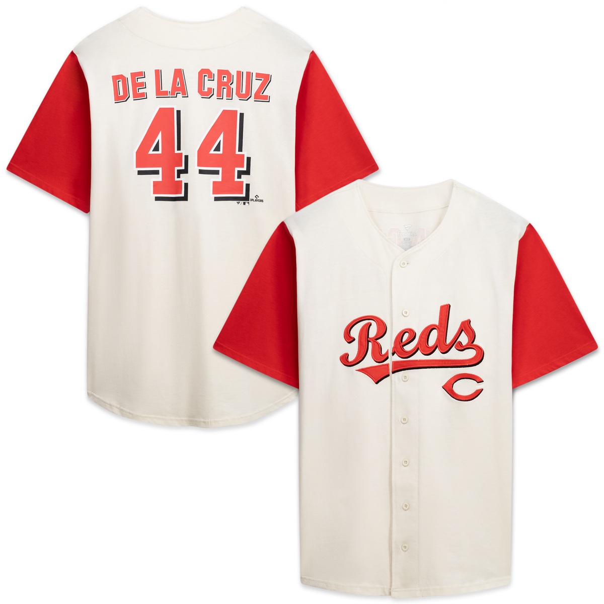 Cincinnati Reds Profile Cream/Red Big & Tall Two-Color Fashion Jersey
