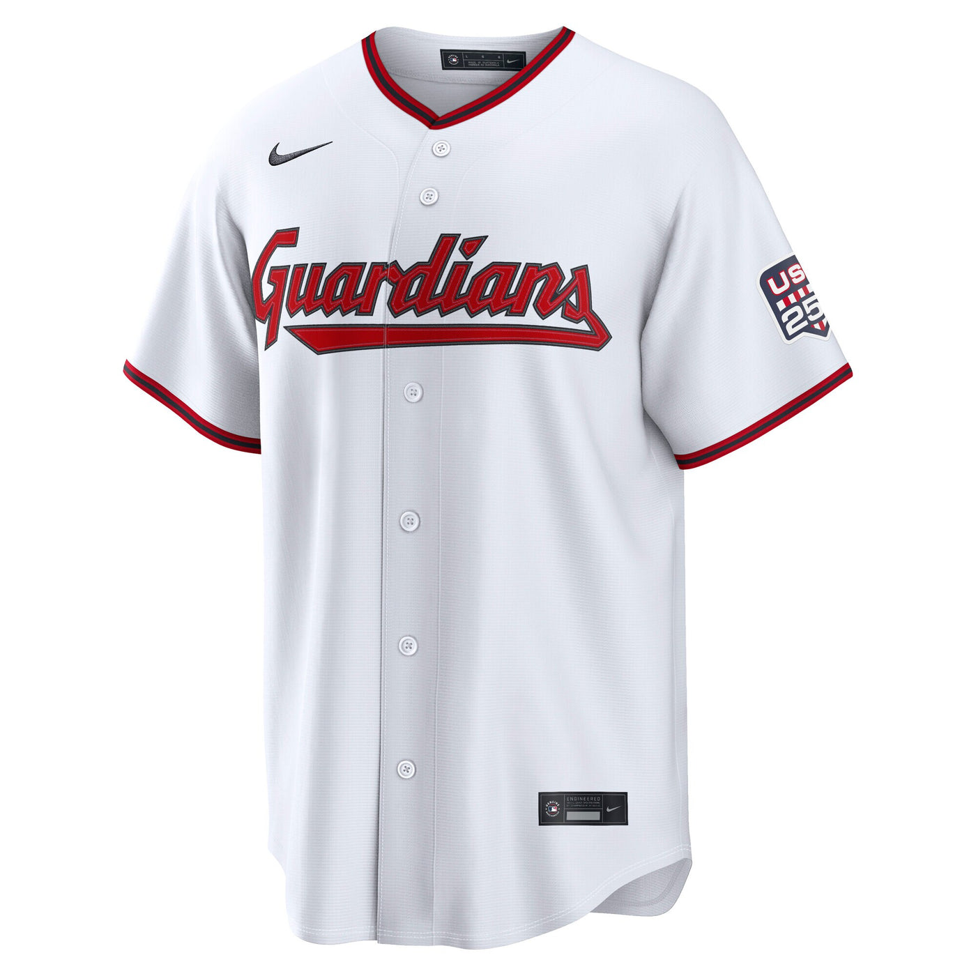 Fourth of July Cleveland Guardians José Ramírez Nike White USA 250 Stadium Jersey
