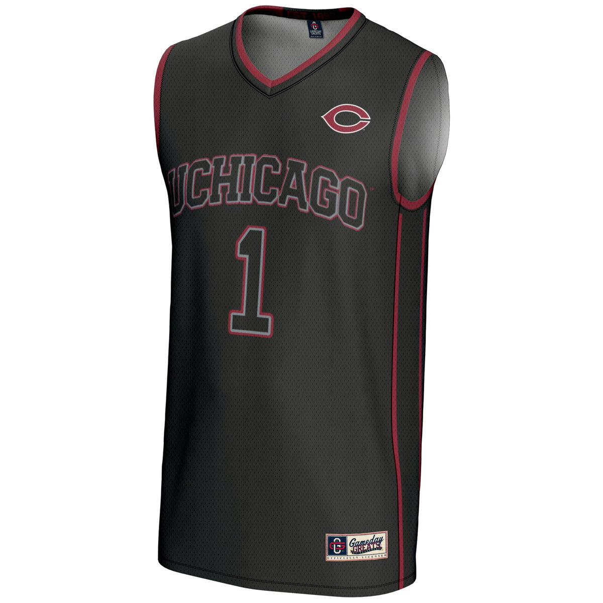 #1 UChicago Maroons GameDay Greats Lightweight Basketball Jersey - Black
