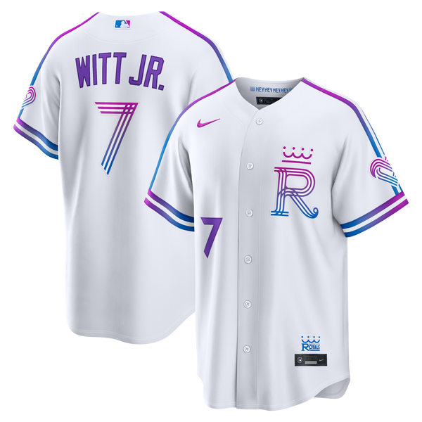 Kansas City Royals Bobby Witt Jr. Nike White 2026 City Connect Stadium Jersey