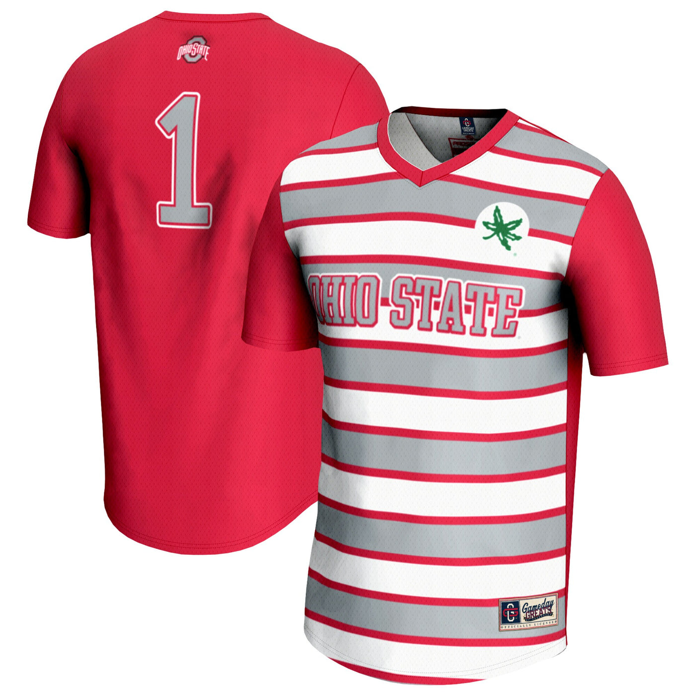 GameDay Greats #1 Scarlet Ohio State Buckeyes Lightweight Soccer Fashion Jersey