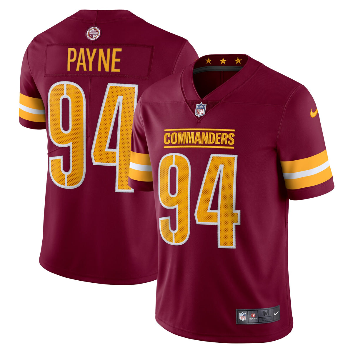 Washington Commanders Da'Ron Payne Burgundy Vapor Limited Jersey