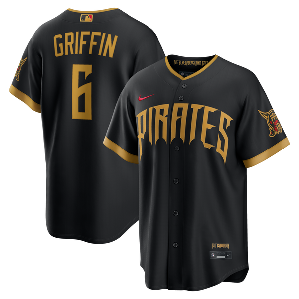 Pittsburgh Pirates Konnor Griffin Nike Black 2026 City Connect Stadium Jersey