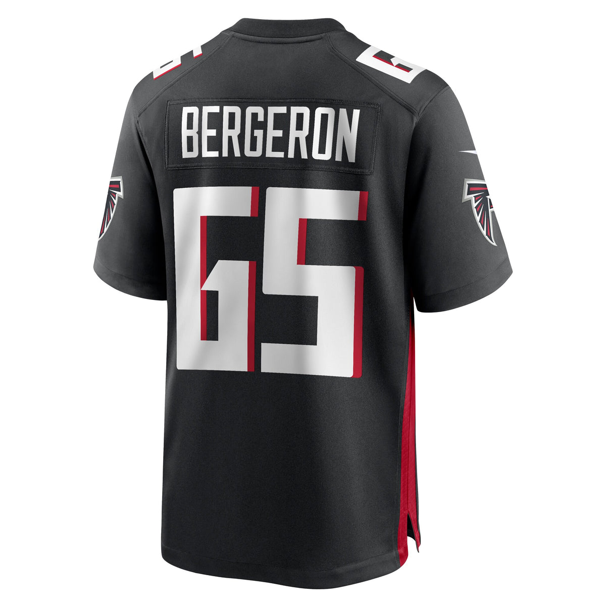 Atlanta Falcons Matthew Bergeron Black Team Game Jersey