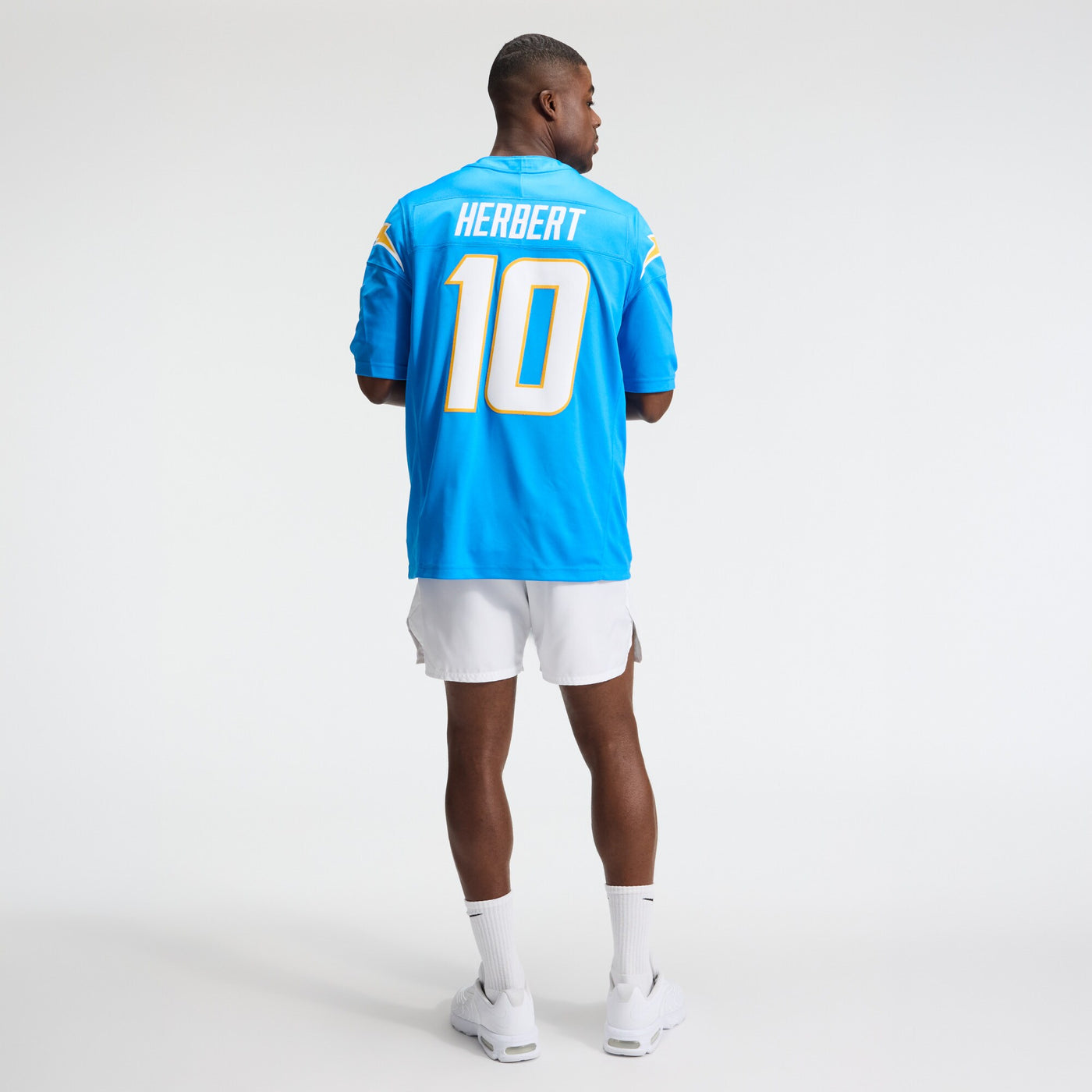 Los Angeles Chargers Justin Herbert Nike Powder Blue Team Vapor F.U.S.E. Stitched Limited Jersey