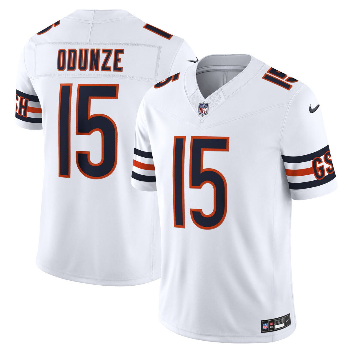 Chicago Bears Rome Odunze White Vapor F.U.S.E. Stitched Limited Jersey