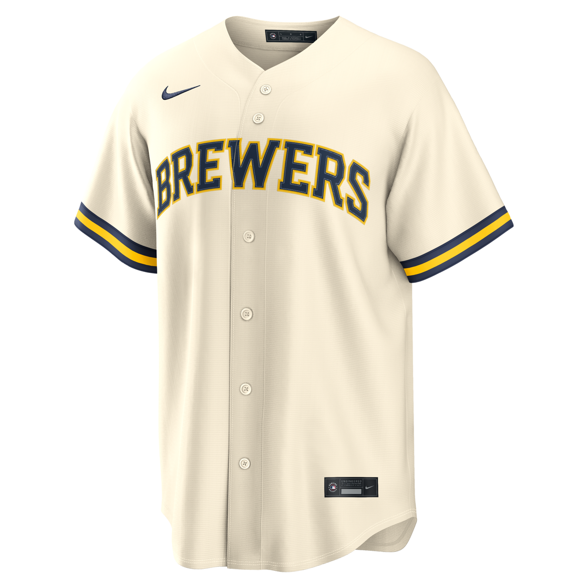Milwaukee Brewers Christian Yelich Cream Home Replica Jersey