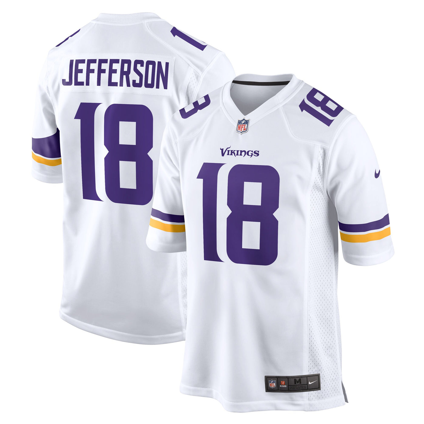Minnesota Vikings Justin Jefferson Nike White Game Player Jersey