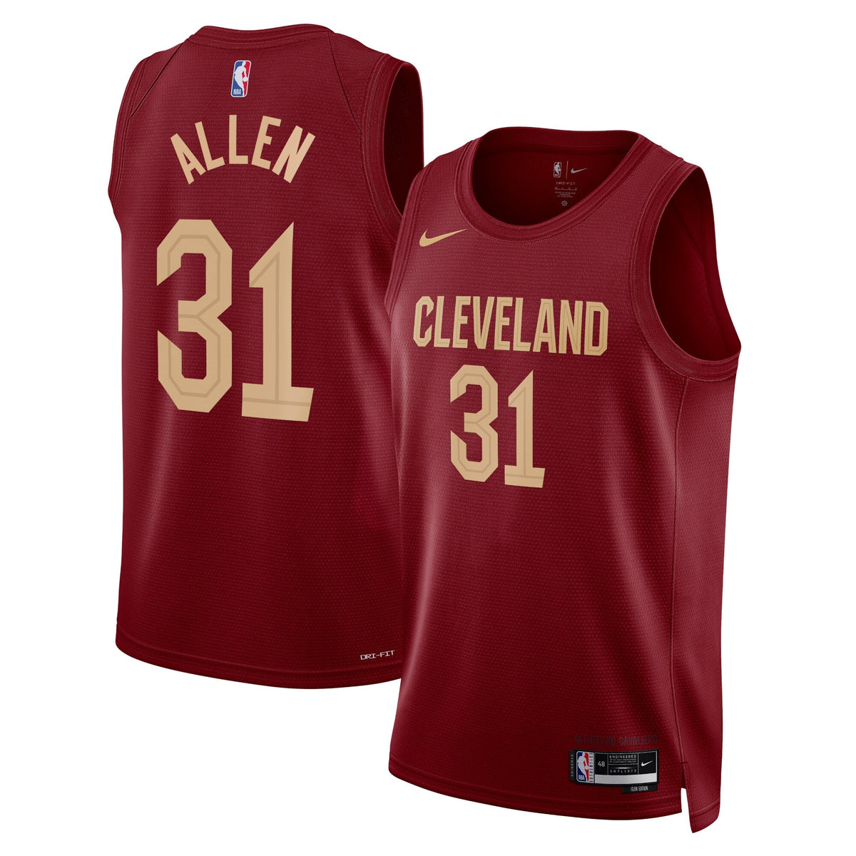 Cleveland Cavaliers Icon Edition Swingman Jersey - Maroon - Jarrett Allen -