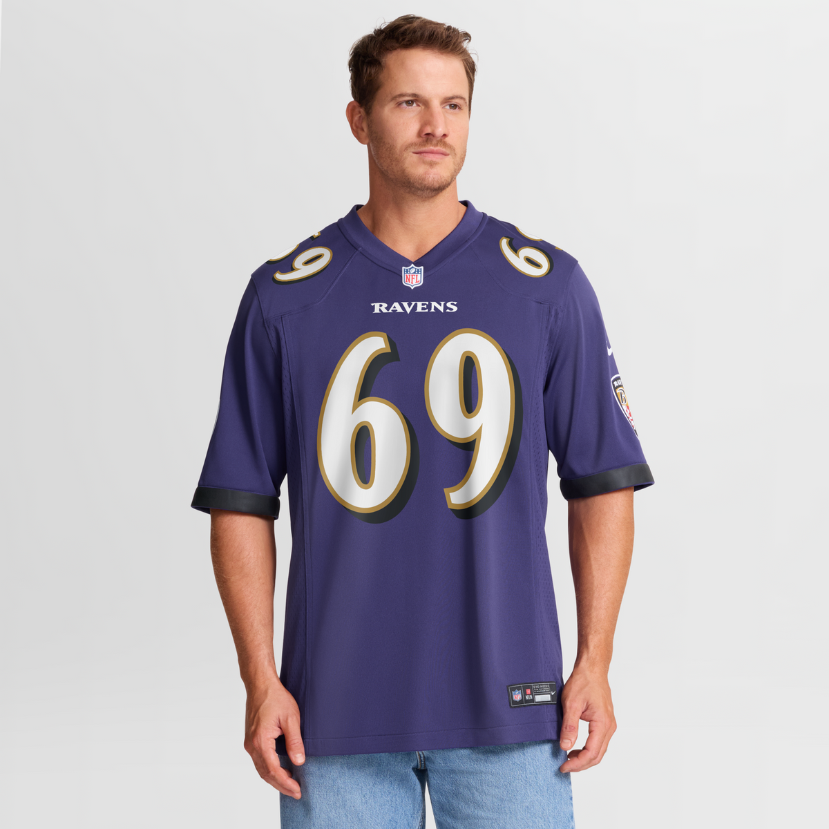 Baltimore Ravens Josh Tupou Purple Team Game Jersey
