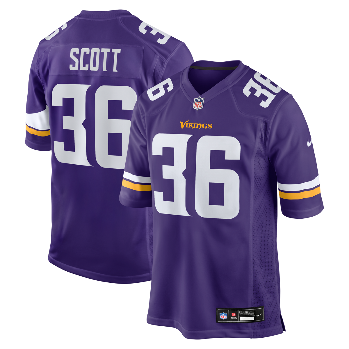 Minnesota Vikings Zavier Scott Purple Team Game Jersey
