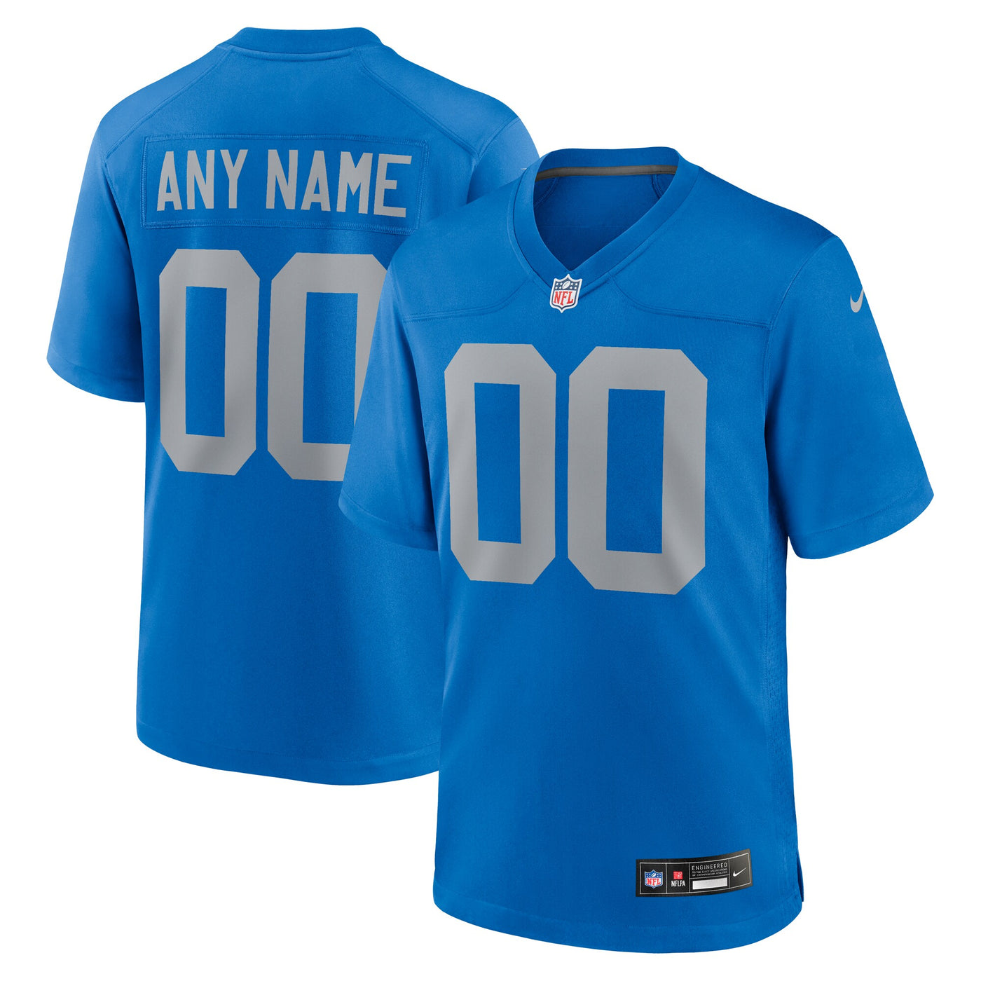 Detroit Lions Nike Blue Alternate Custom Game Jersey