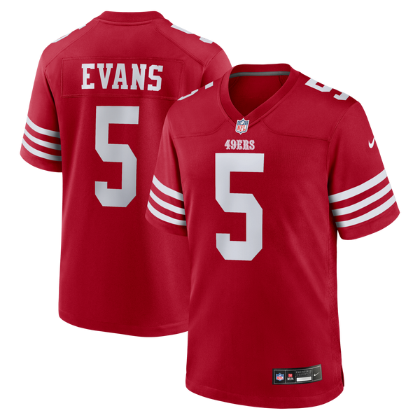 San Francisco 49ers Mike Evans Nike Scarlet Game Jersey