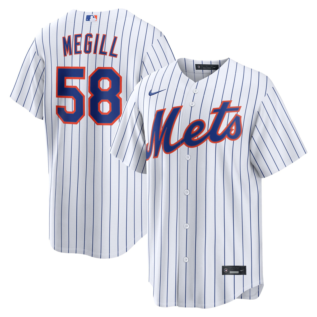 New York Mets Tylor Megill White Home Replica Jersey