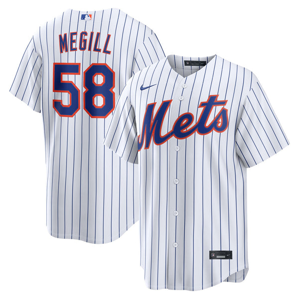 New York Mets Tylor Megill White Home Replica Jersey