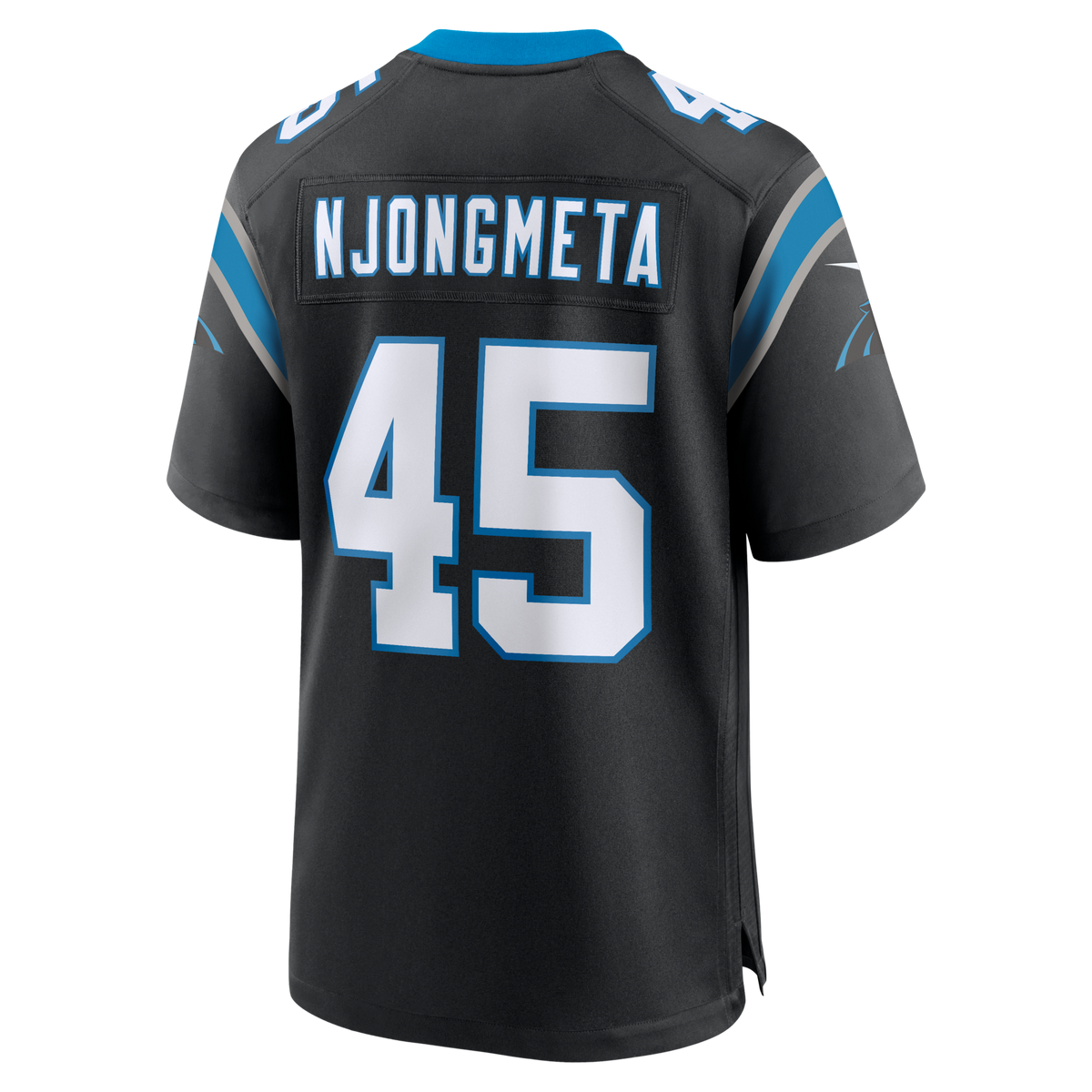 Carolina Panthers Maema Njongmeta Black Game Jersey