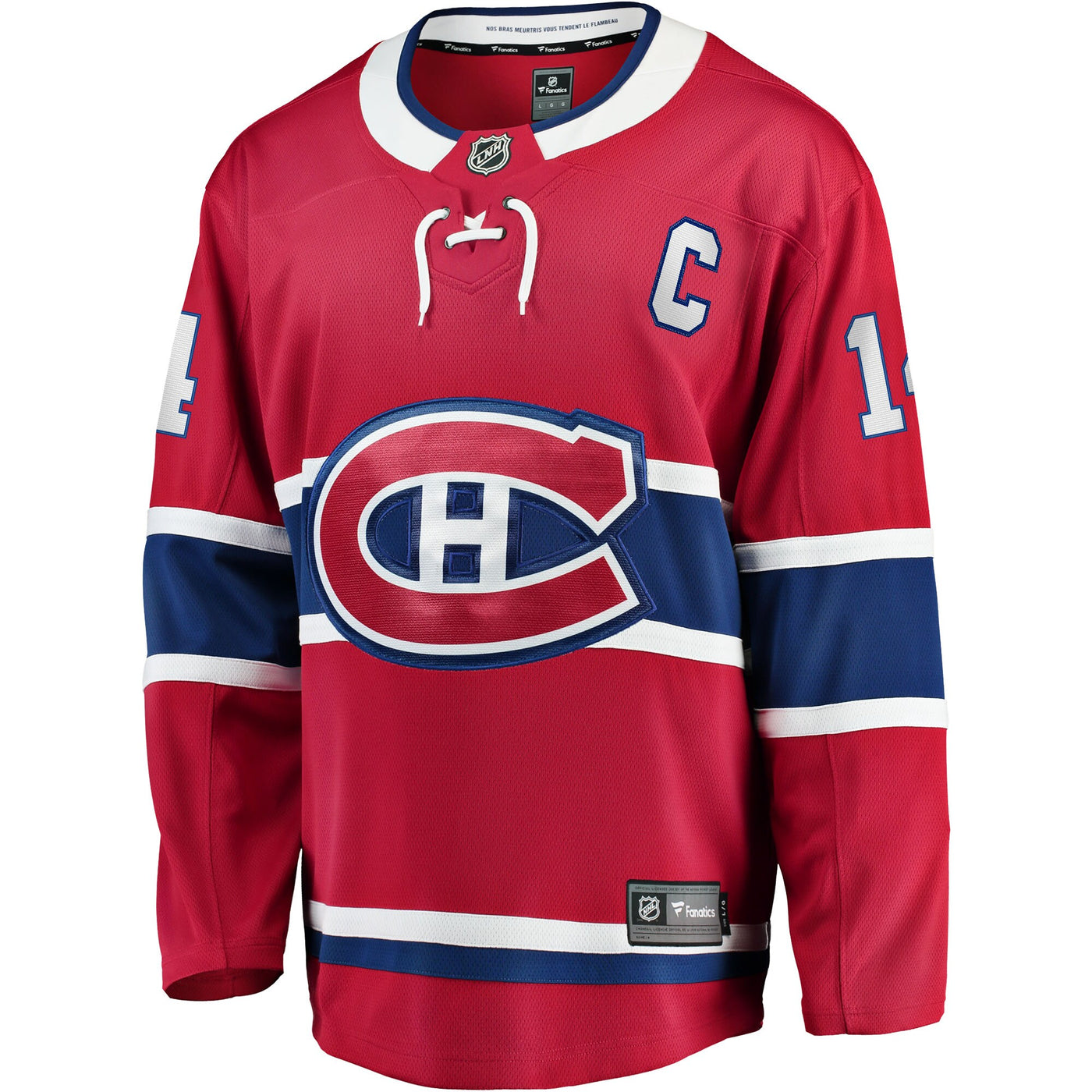 Montreal Canadiens Nick Suzuki Fanatics Red Home Captain Patch Breakaway Player Jersey
