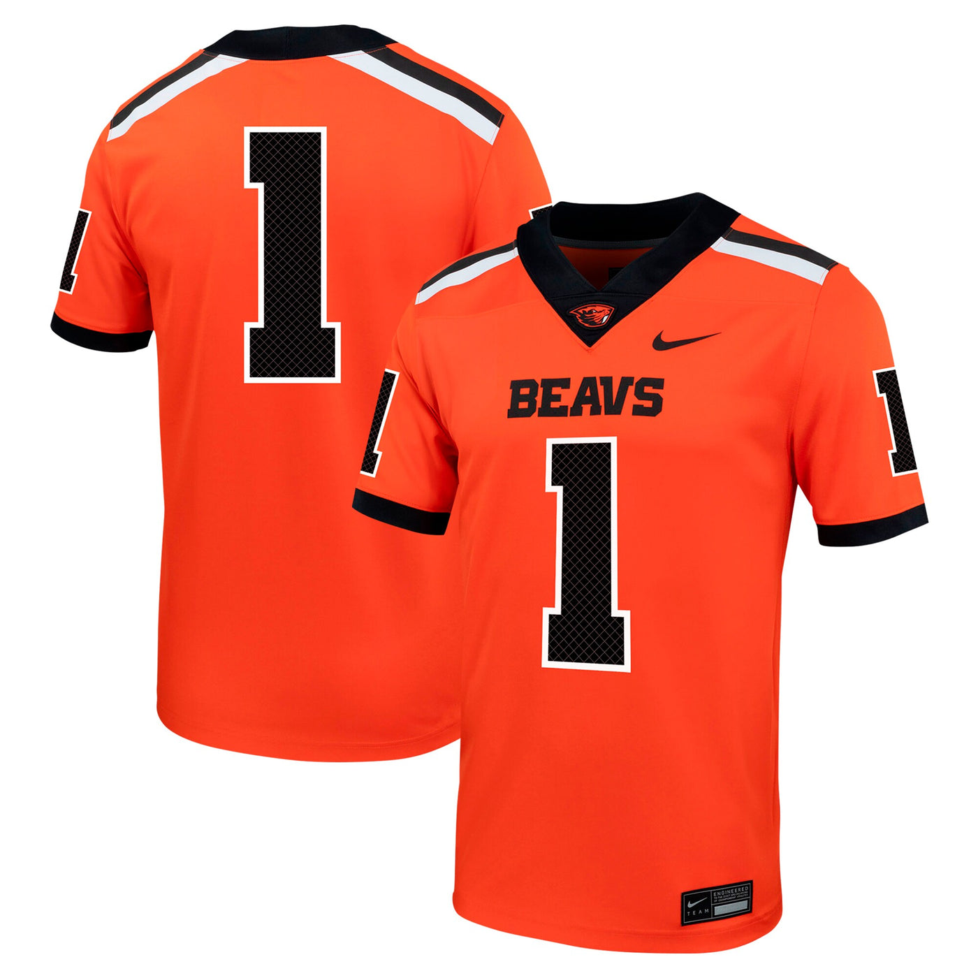 Nike #1 Orange Oregon State Beavers Untouchable Football Jersey