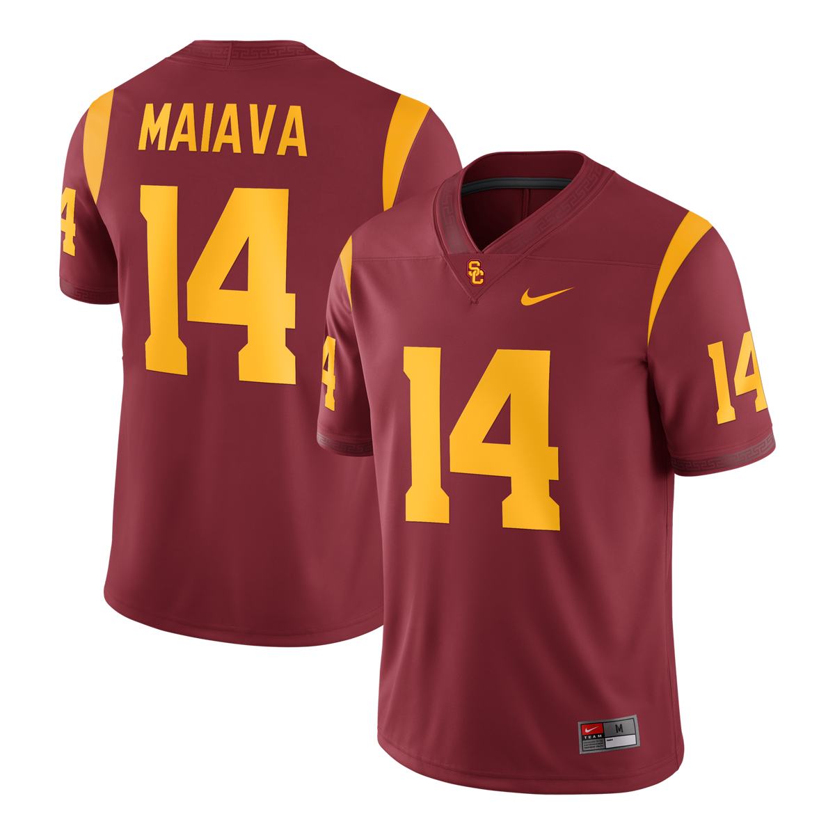 Jayden Maiava USC Trojans Game Football Jersey - Cardinal