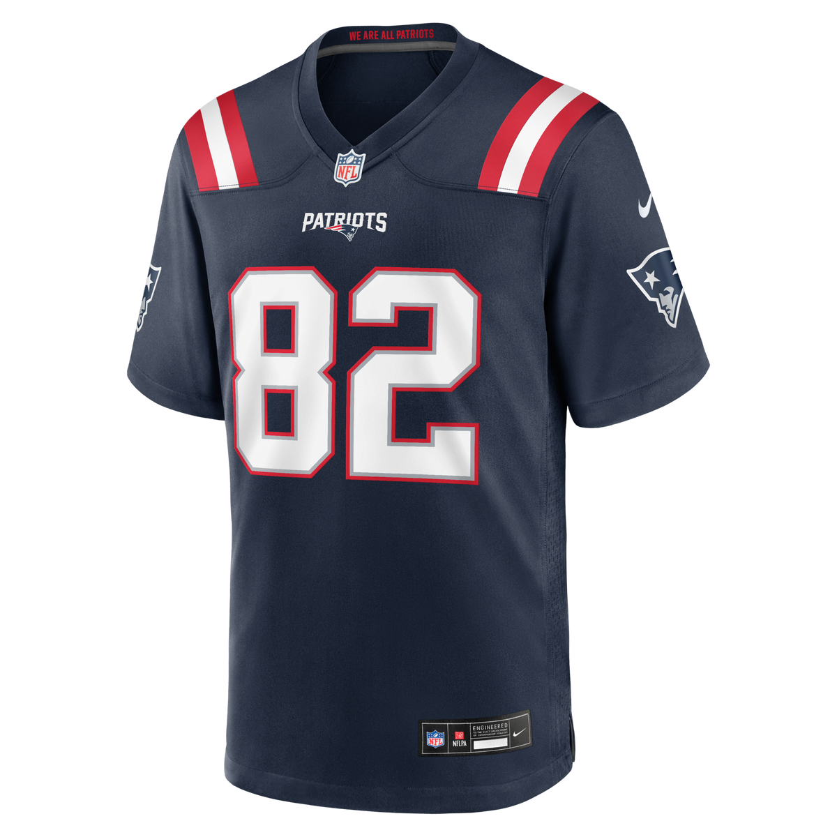 New England Patriots Eli Raridon Navy Team Game Jersey