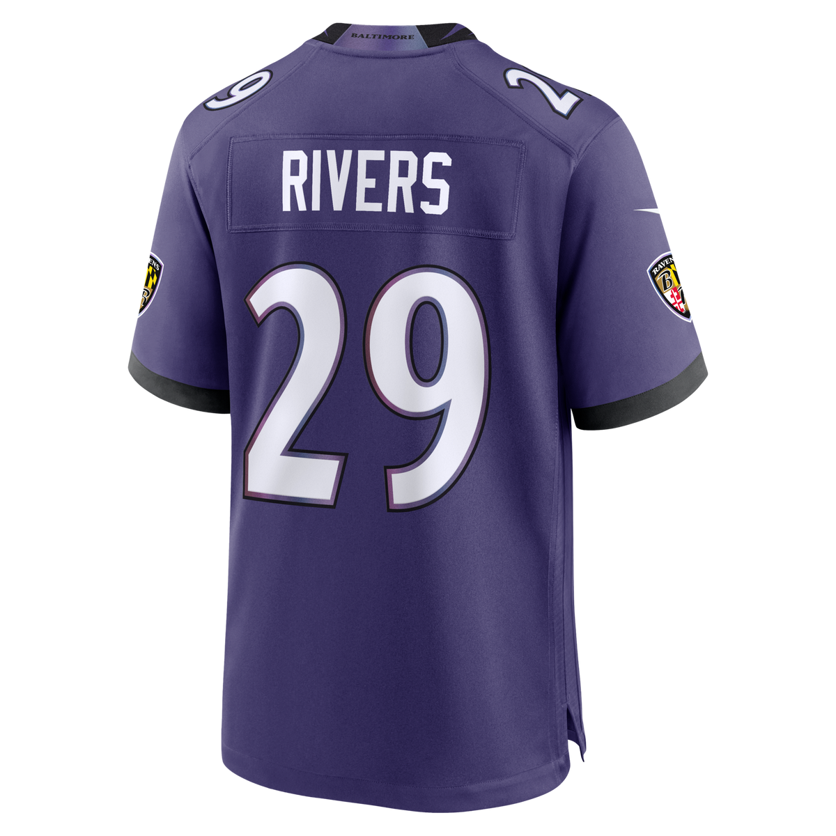 Baltimore Ravens Chandler Rivers Purple Team Game Jersey