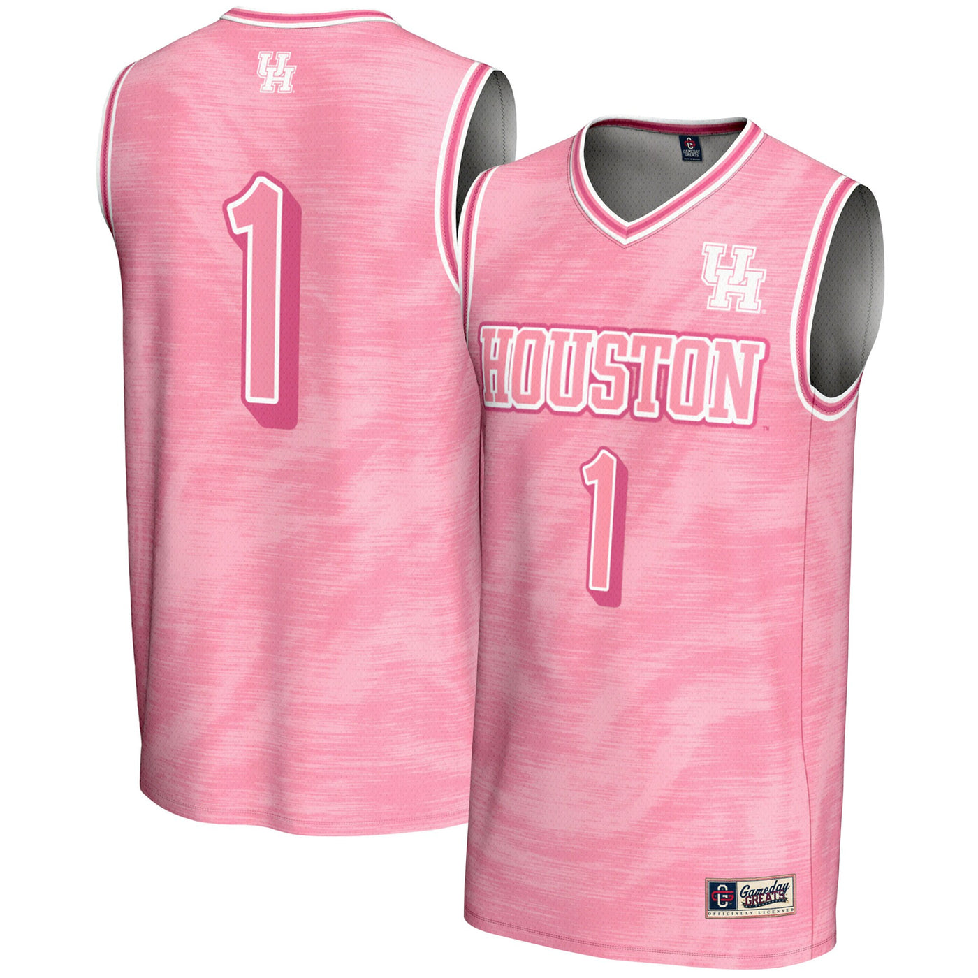 GameDay Greats #1 Pink Houston Cougars Lightweight Basketball Fashion Jersey