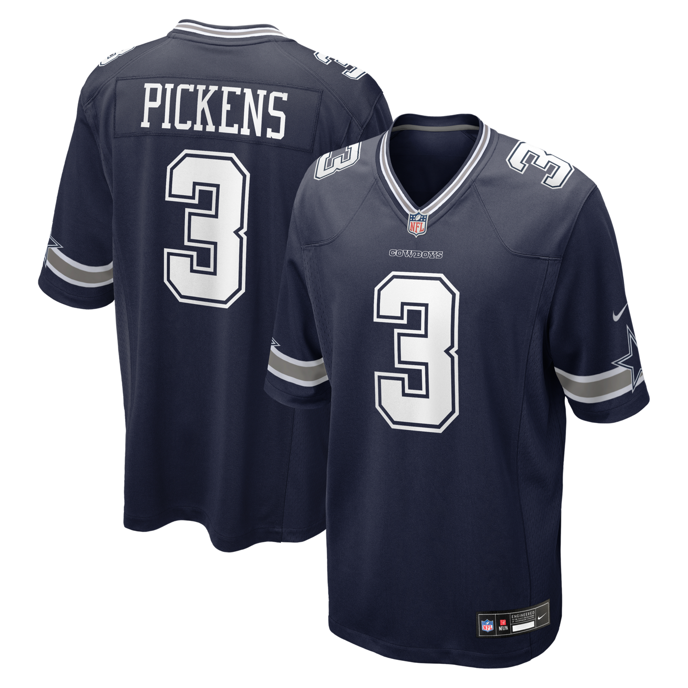 Dallas Cowboys George Pickens Nike Navy Game Jersey