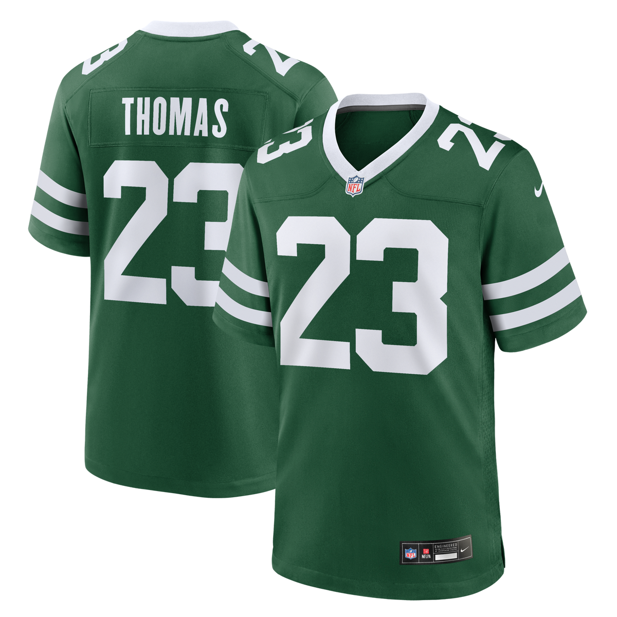 New York Jets Azareye'h Thomas Legacy Green Team Game Jersey